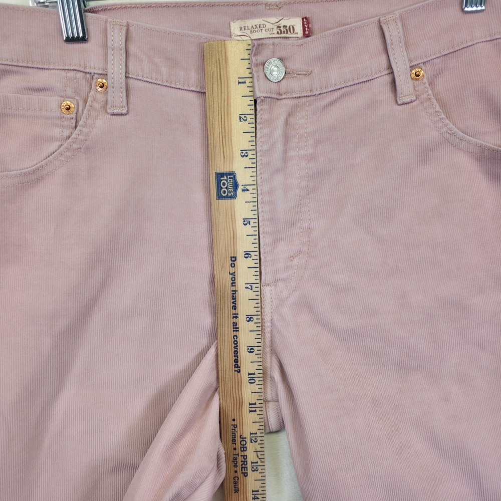 Levi's 550 Relaxed Boot Cut Corduroy Women's Pants Mauve Size 14M - Picture 5 of 14